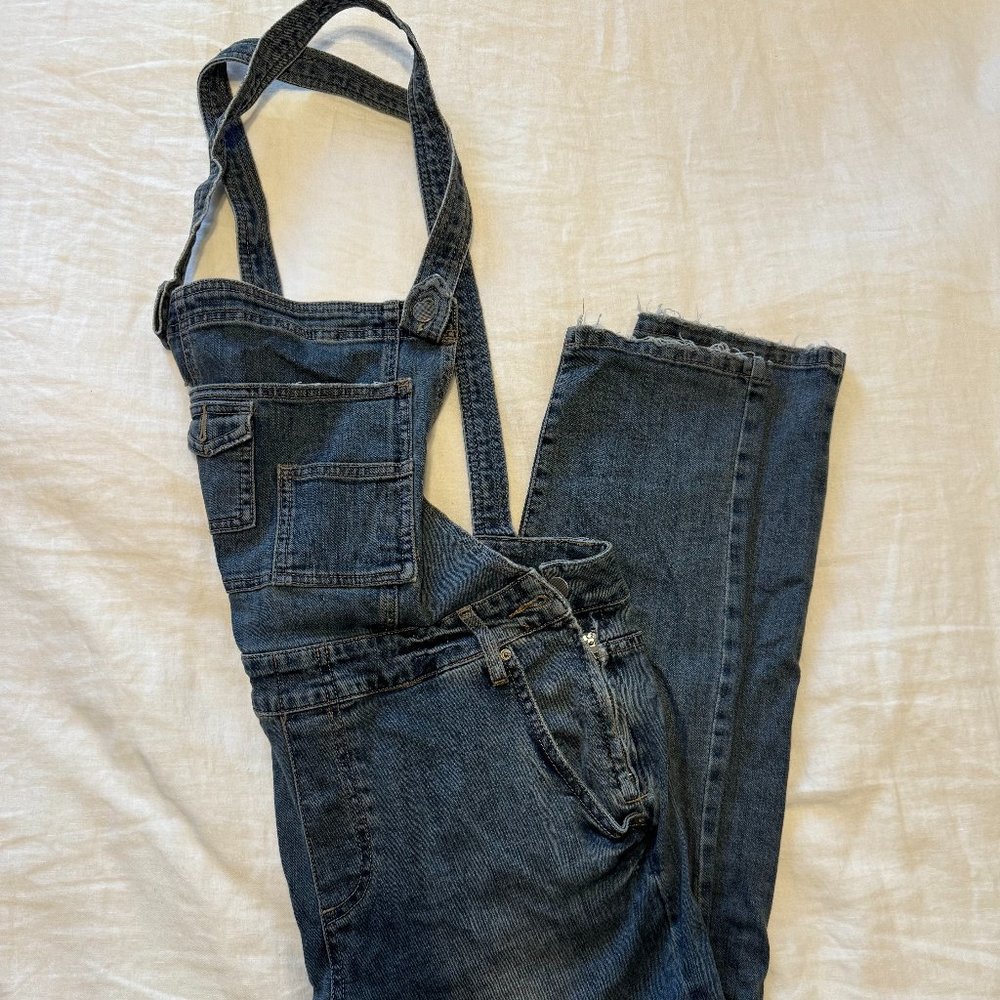 Free People Denim Overalls